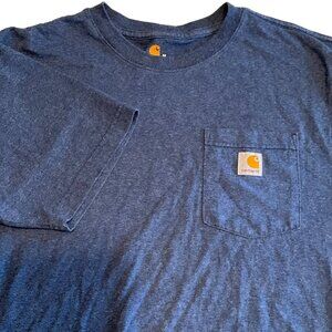 Cahartt Short‎ Sleeve Blue T-shirt with pocket Medium